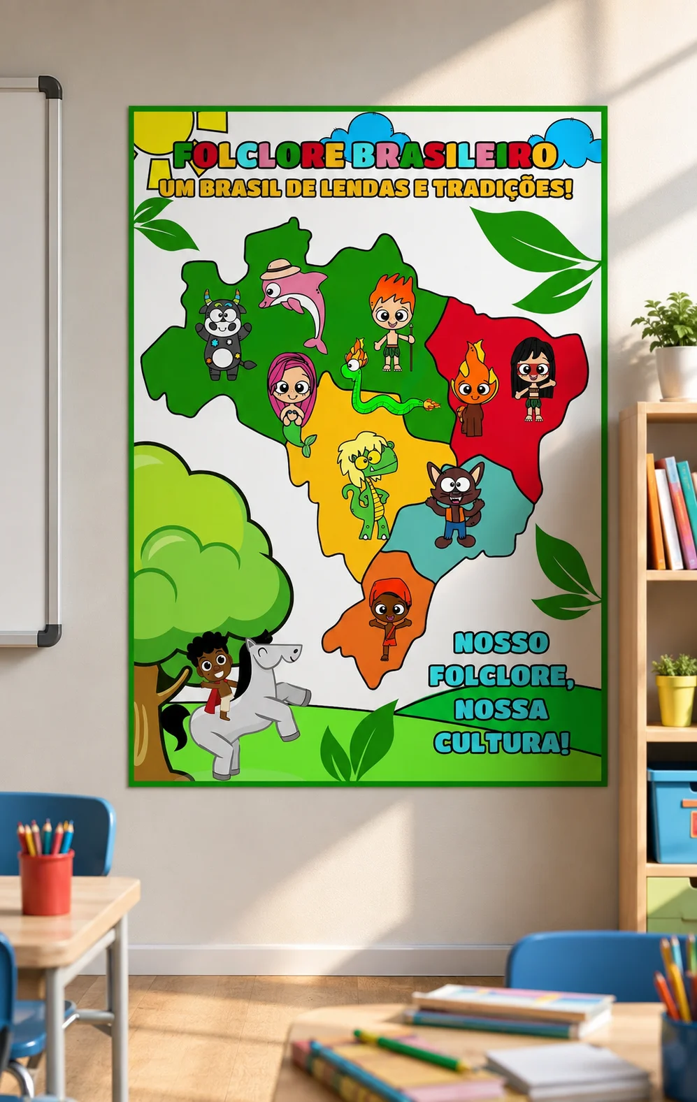 Painel mapa do folclore brasileiro – PDF para Imprimir — capa do material