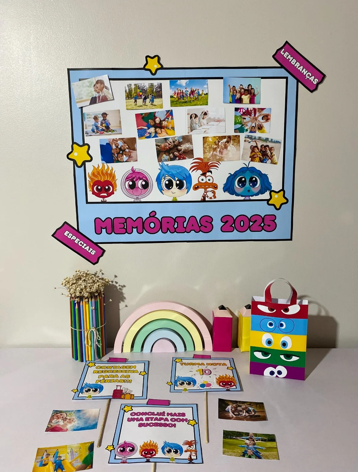 Painel memórias da turma + plaquinhas e lembrancinhas — amostra 1: KIT MEMÓRIAS 2025 – ✨ Encante seus alunos e registre os…
