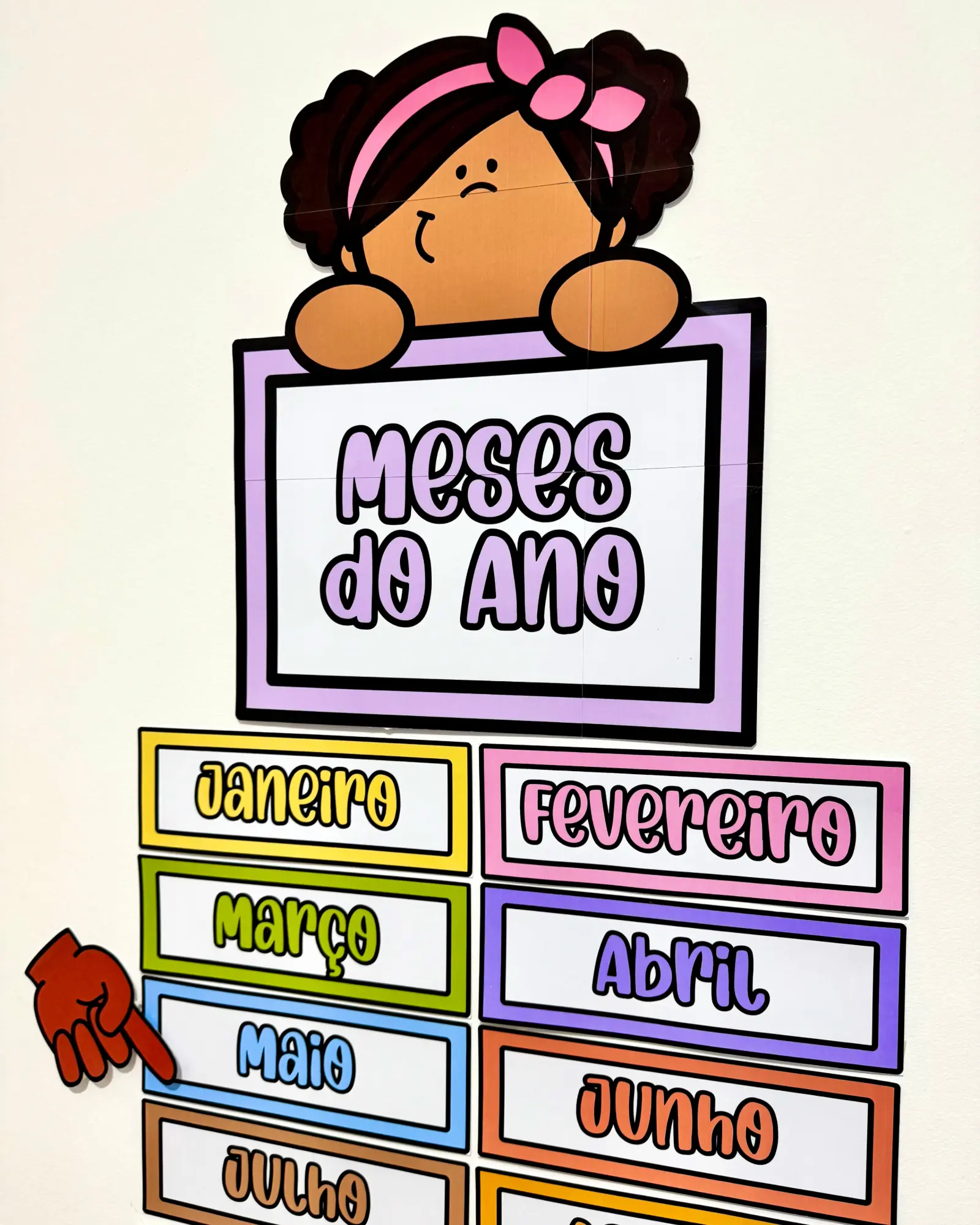 Painel Meses do Ano – Recurso Visual para Sala de Aula — amostra 3: Painel para utilizar com turmas da Educação Infantil e…