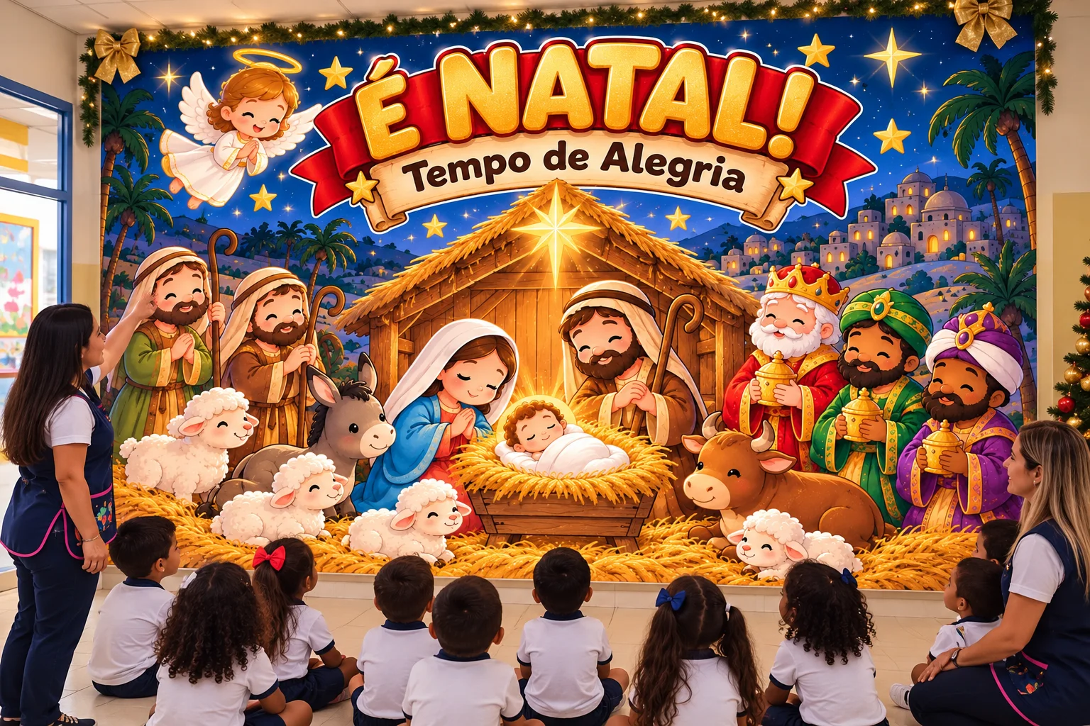 Painel Natalino – 16 Folhas | Painel de Natal PDF — amostra 1: P