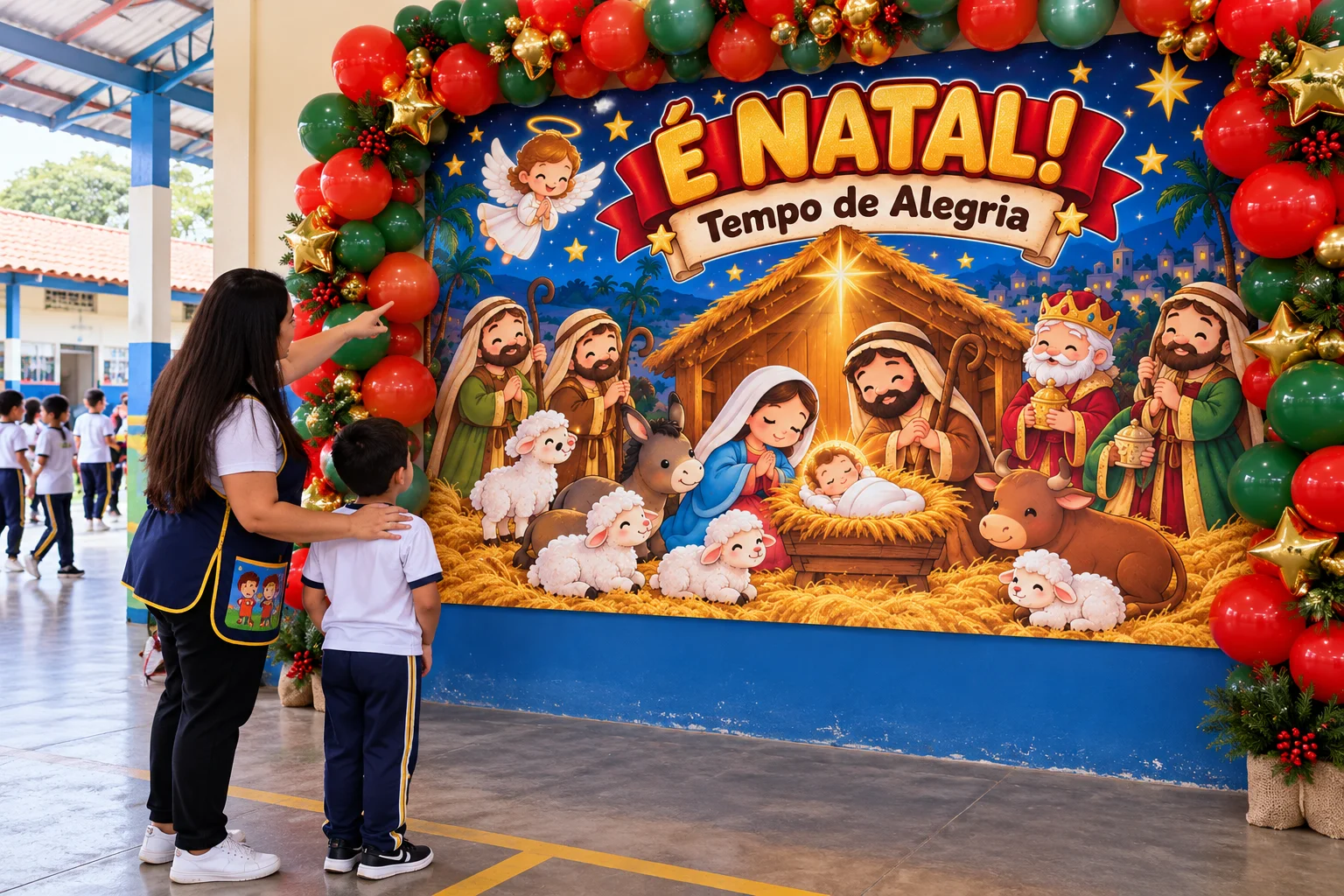 Painel Natalino Cristão para Escola 25 folhas (cópia) — amostra 1: P