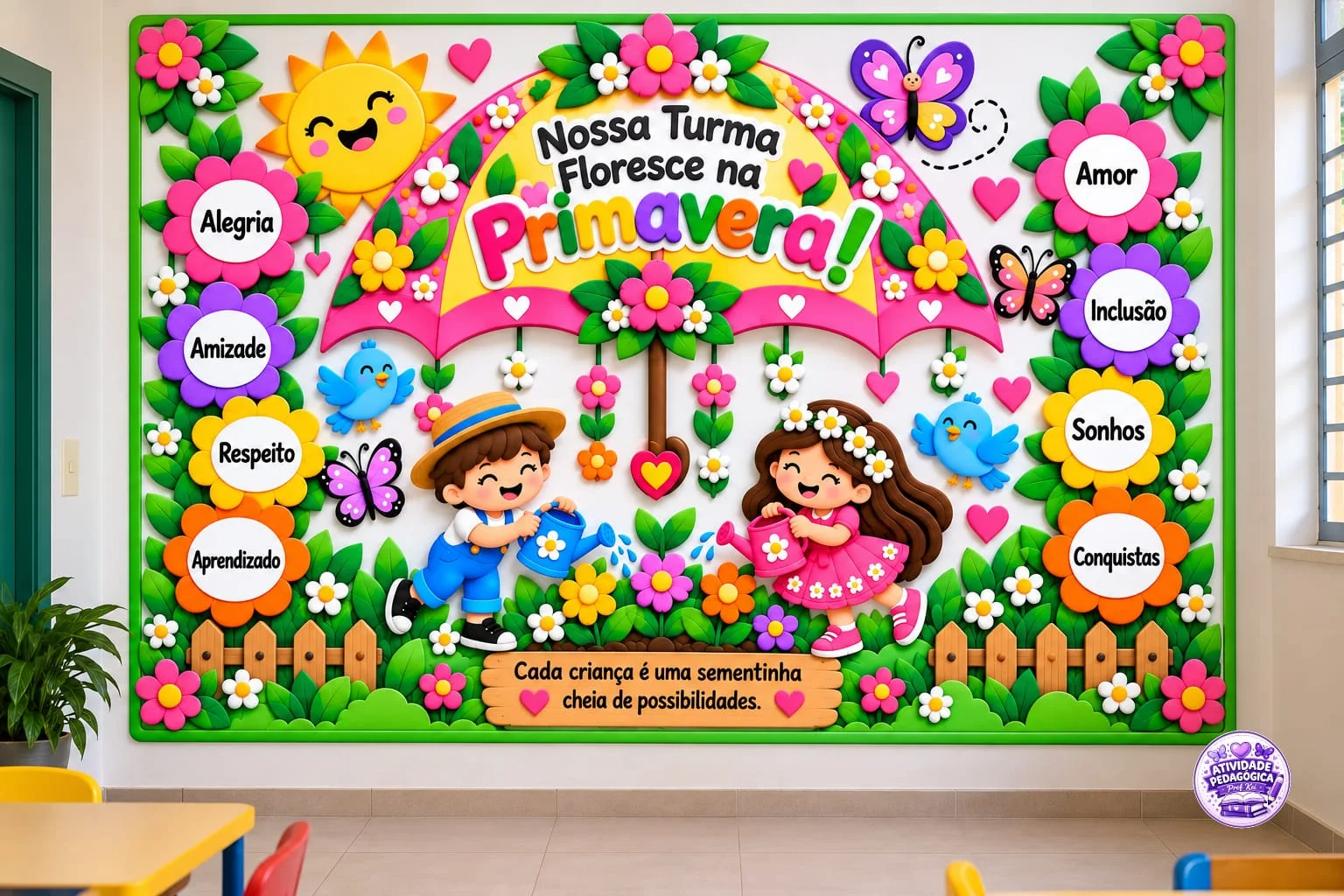 PAINEL NOSSA TURMA FLORESCE NA PRIMAVERA — capa do material