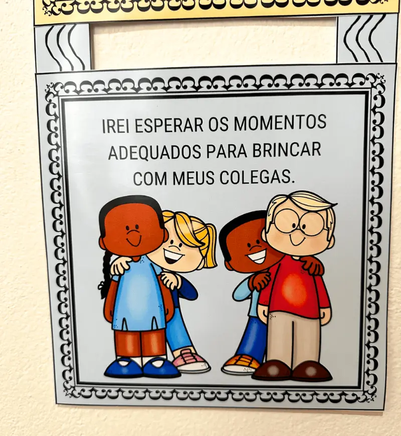 Painel Nossos Combinados em PDF com Livrinho — amostra 2: O que acompanha o material