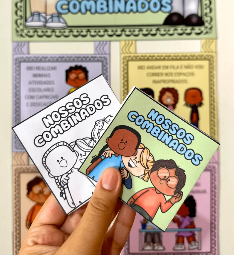 Painel Nossos Combinados em PDF com Livrinho — amostra 5: Organize a rotina da turma com o Painel Nossos Combinados em PDF…
