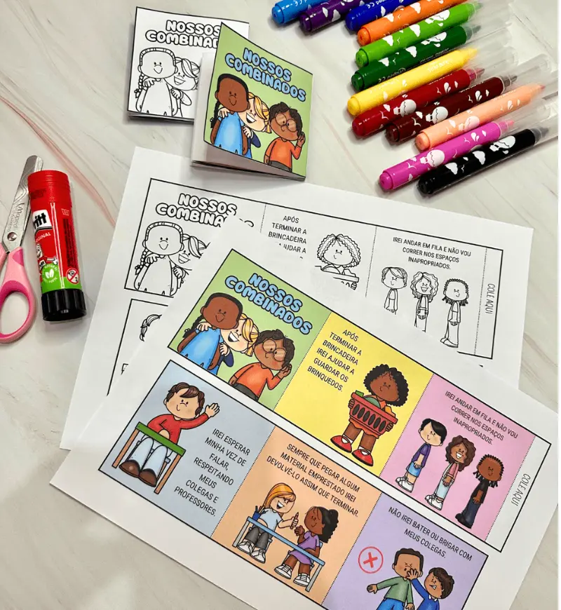 Painel Nossos Combinados em PDF com Livrinho — amostra 6: Organize a rotina da turma com o Painel Nossos Combinados em PDF…