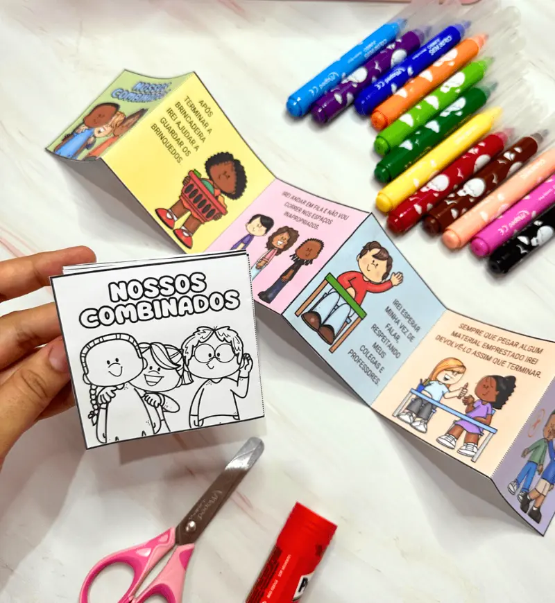 Painel Nossos Combinados em PDF com Livrinho — amostra 7: Organize a rotina da turma com o Painel Nossos Combinados em PDF…