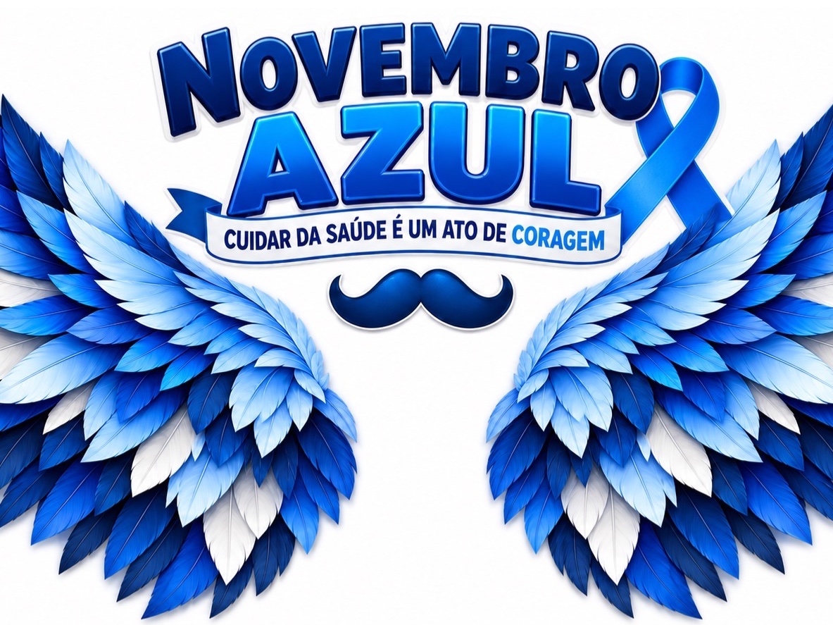 Painel Novembro Azul com Asas para Fotos | Kit Decorativo PDF — amostra 2: Painel Novembro Azul com asas para fotos, 35…