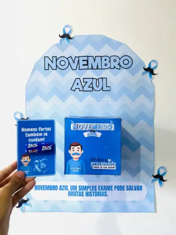 Painel Novembro Azul Educativo com Fichas para Conscientização — capa do material