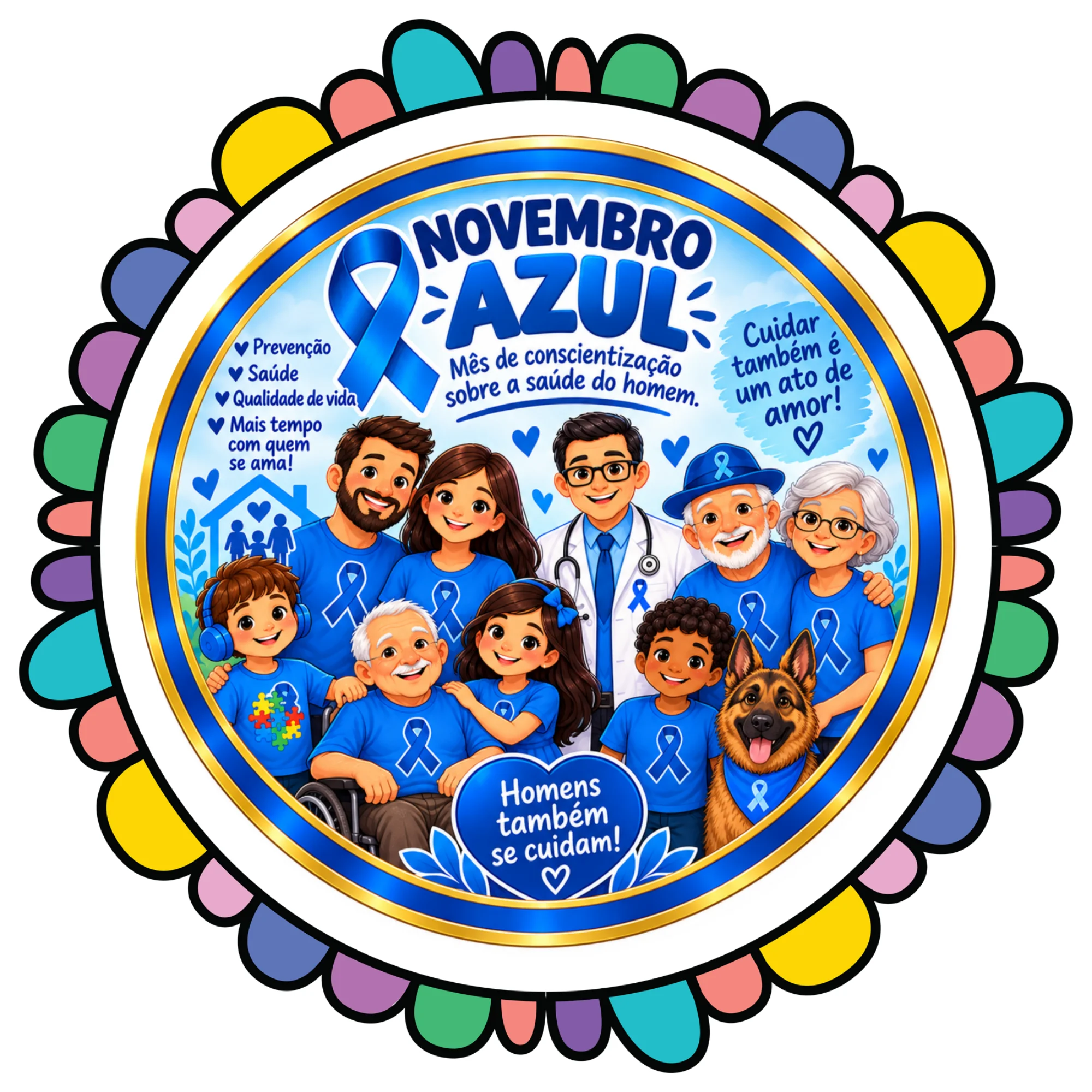 Painel Novembro Azul para Escola – Mural Redondo para Imprimir — Datas comemorativas para Todas as séries: Painel Novembro… Painel Novembro Azul para Escola – Mural Redondo para Imprimir — Datas comemorativas para Todas as séries: Painel Novembro…