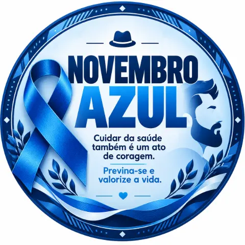 Painel Novembro Azul para imprimir – 50 x 50 cm com guia — capa do material