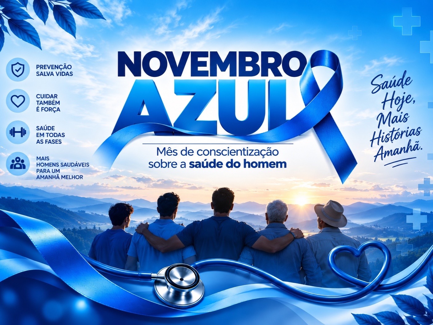 Painel Novembro Azul – Saúde do Homem | 25 Folhas A4 — Outros para Educação Infantil: Painel Novembro Azul para imprimir em…