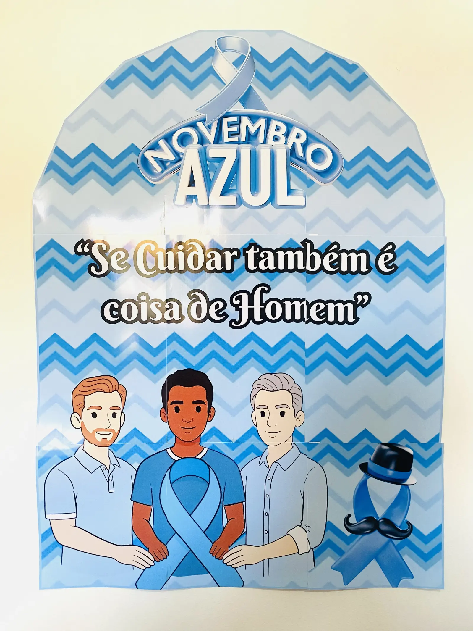 Painel novembro azul – PDF para Imprimir — amostra 1: Formato e entrega