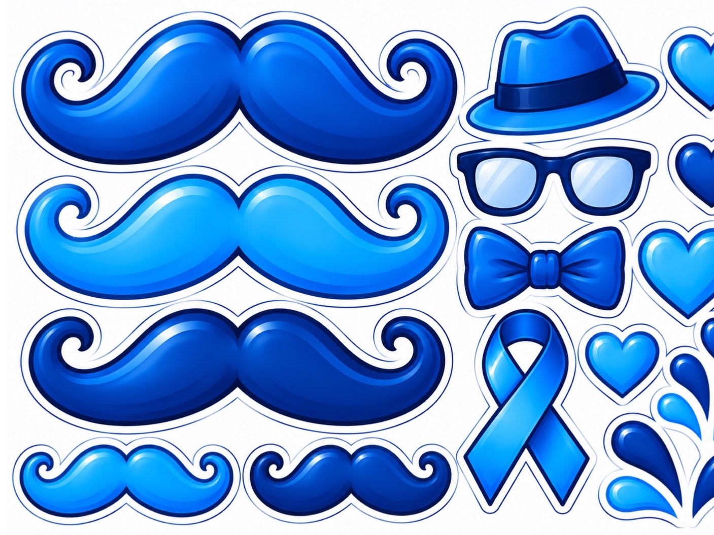 Painel Novembro Azul Pegue e Monte A3 | Decoração para Imprimir — amostra 1: Painel Novembro Azul em PDF com 10 folhas de…