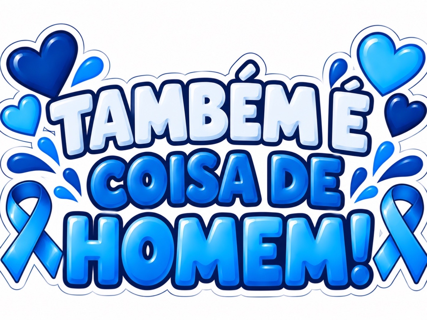 Painel Novembro Azul Pegue e Monte A3 | Decoração para Imprimir — amostra 4: Painel Novembro Azul em PDF com 10 folhas de…