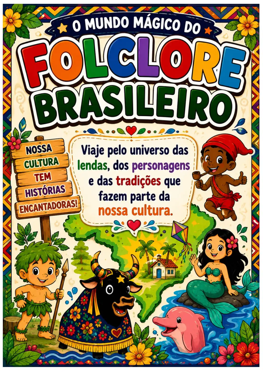 PAINEL – O MUNDO MÁGICO DO FOLCLORE BRASILEIRO ✨🍃 — amostra 4: PAINEL – O MUNDO MÁGICO DO FOLCLORE BRASILEIRO ✨🍃 Leve a…
