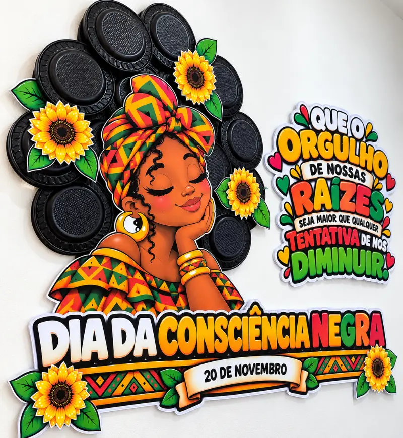 Painel Orgulho de Nossas Raízes - Consciência Negra – PDF para Imprimir — amostra 1: Sobre o Painel Orgulho de Nossas…