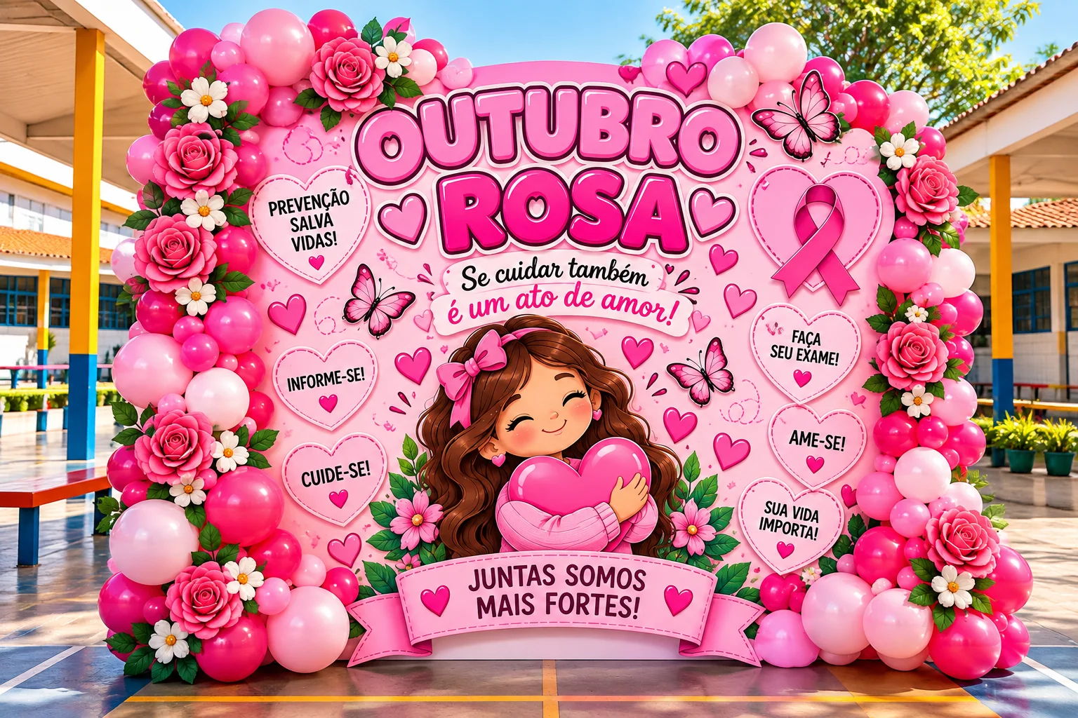 🎀💗 PAINEL OUTUBRO ROSA – 20 PÁGINAS! 💗🎀 — amostra 1: Um painel lindo, delicado e super especial para trabalhar o…