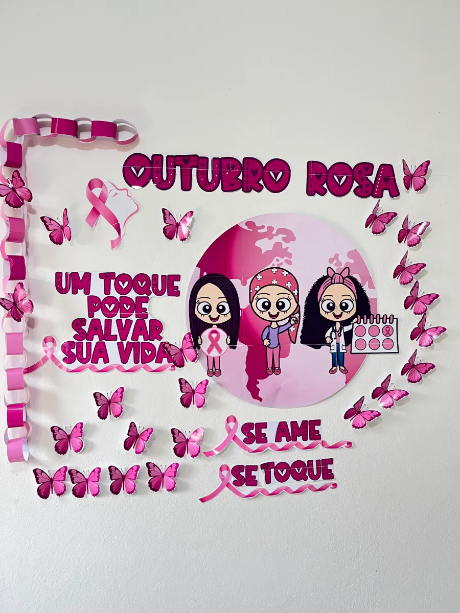 Painel Outubro Rosa: A Beleza do Cuidado e da Prevenção — amostra 4: O Painel Outubro Rosa é uma proposta educativa e…