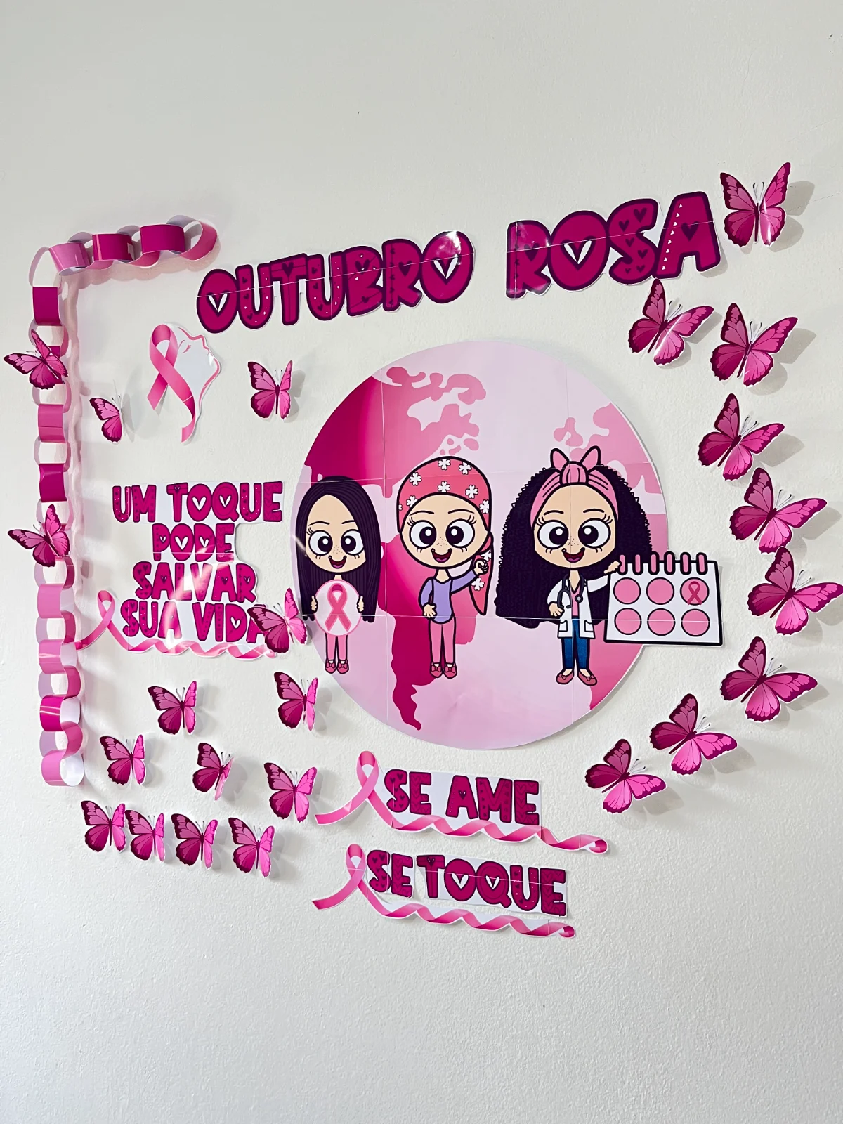 Painel Outubro Rosa – Cuidado e Prevenção | 1º ao 5º Ano – Ciências — amostra 5: Painel Outubro Rosa para abordar cuidado,…