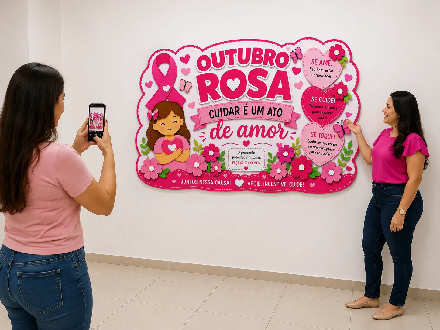 Painel Outubro Rosa – Cuidar é um Ato de Amo — capa do material