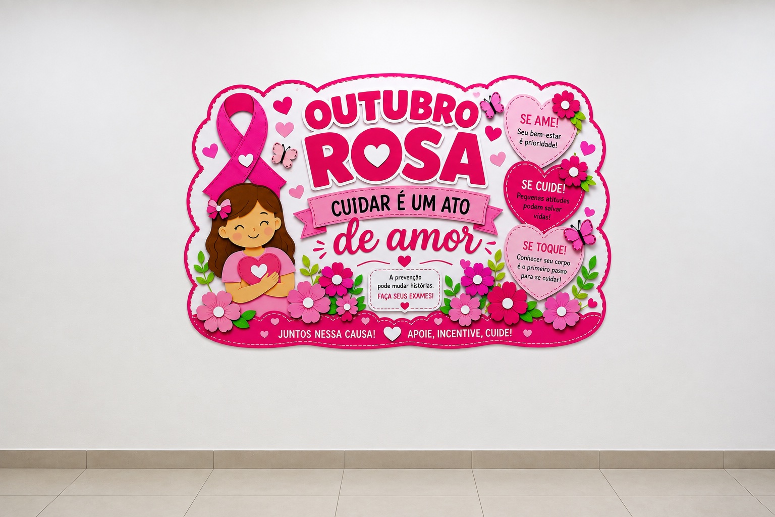 Painel Outubro Rosa Cuidar é um Ato de Amor em PDF — amostra 2: Painel decorativo em PDF para trabalhar o Outubro Rosa com… Painel Outubro Rosa Cuidar é um Ato de Amor em PDF — amostra 2: Painel decorativo em PDF para trabalhar o Outubro Rosa com…