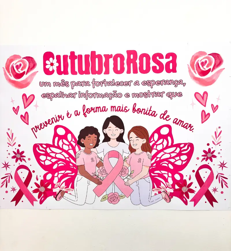 Painel Outubro Rosa em PDF para Murais e Campanhas Escolares — Datas comemorativas para Educação Infantil: Leve a…
