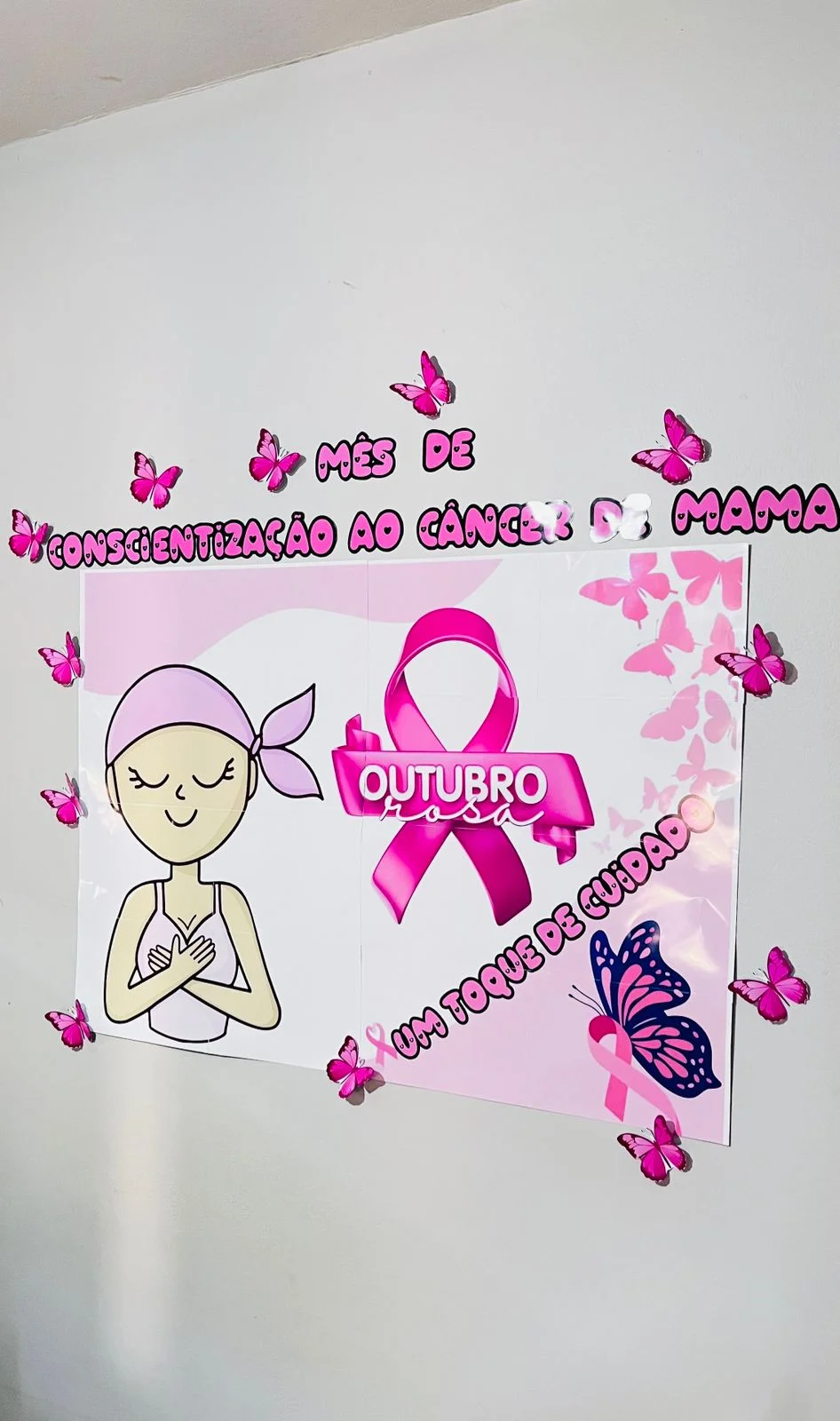 Painel outubro rosa — amostra 5: 🌸 Outubro Rosa 👉 Um Toque de Cuidado que Transforma
