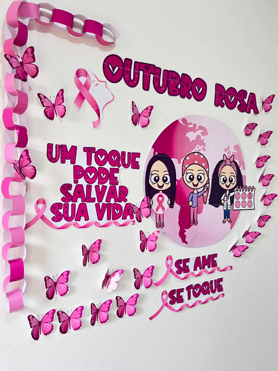 Painel Outubro Rosa: Inspire e Conscientize — amostra 1: R$8,00