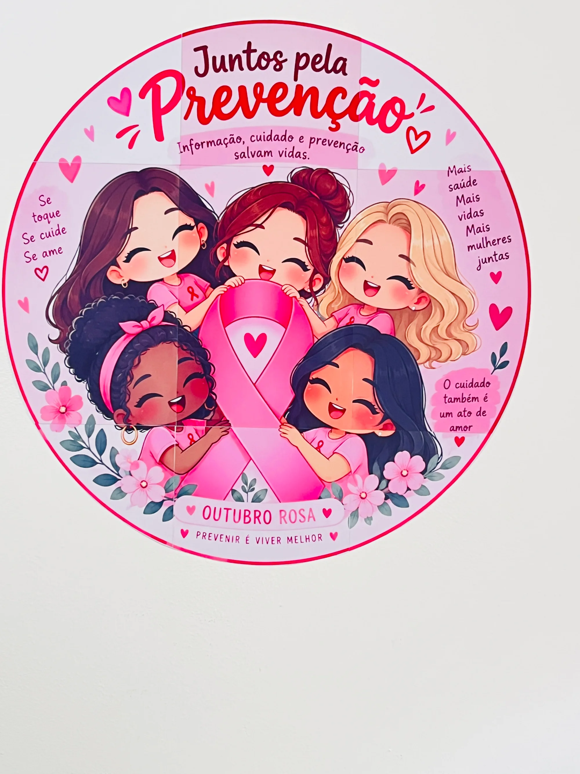 Painel Outubro Rosa – Juntos pela Prevenção | Decoração Escolar — amostra 4: Painel Outubro Rosa para decorar escolas,…
