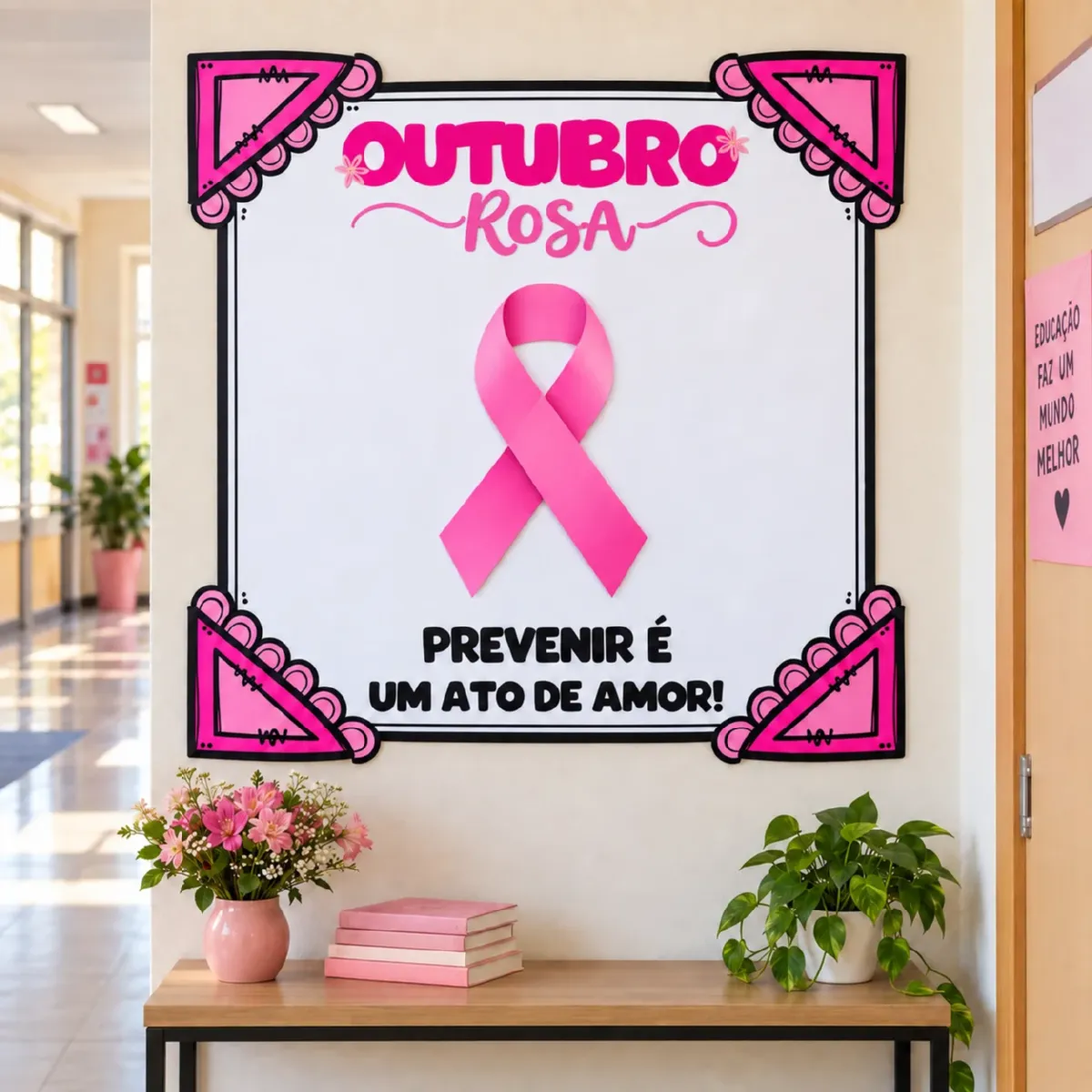 Painel Outubro Rosa para Imprimir – 16 Folhas A4 — Alfabetização para Educação Infantil: Painel Outubro Rosa para imprimir…