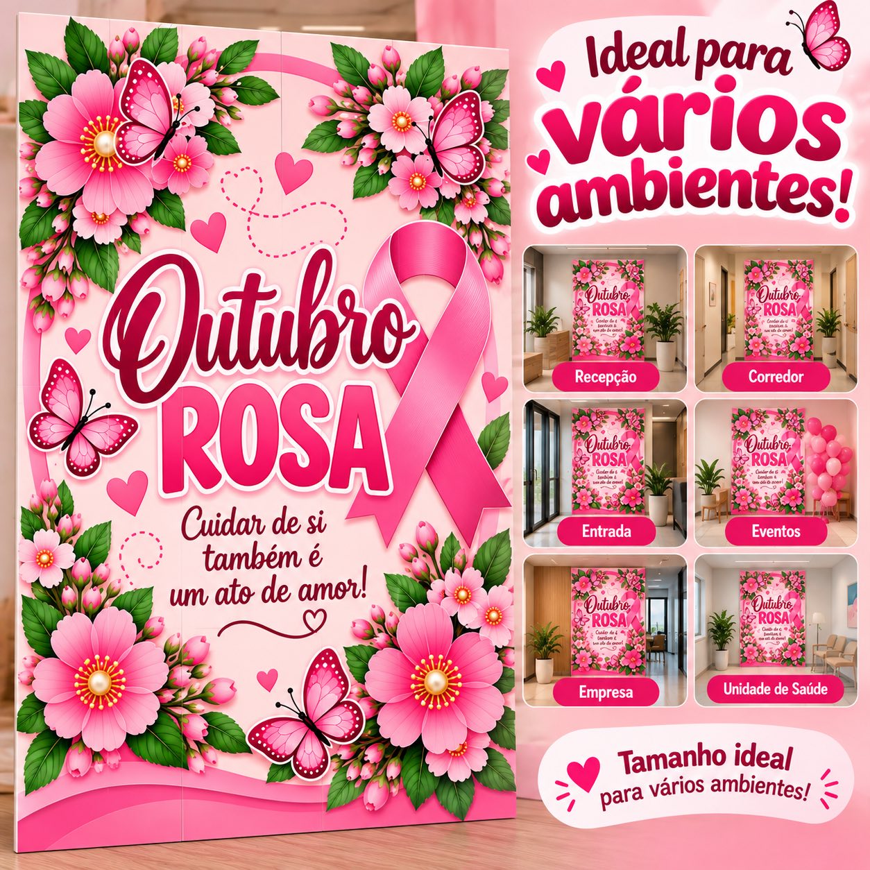 Painel Outubro Rosa para Imprimir – Arquivo PDF — amostra 1: ✨ Você recebe: Painel Outubro Rosa para Imprimir – Arquivo PDF — amostra 1: ✨ Você recebe: