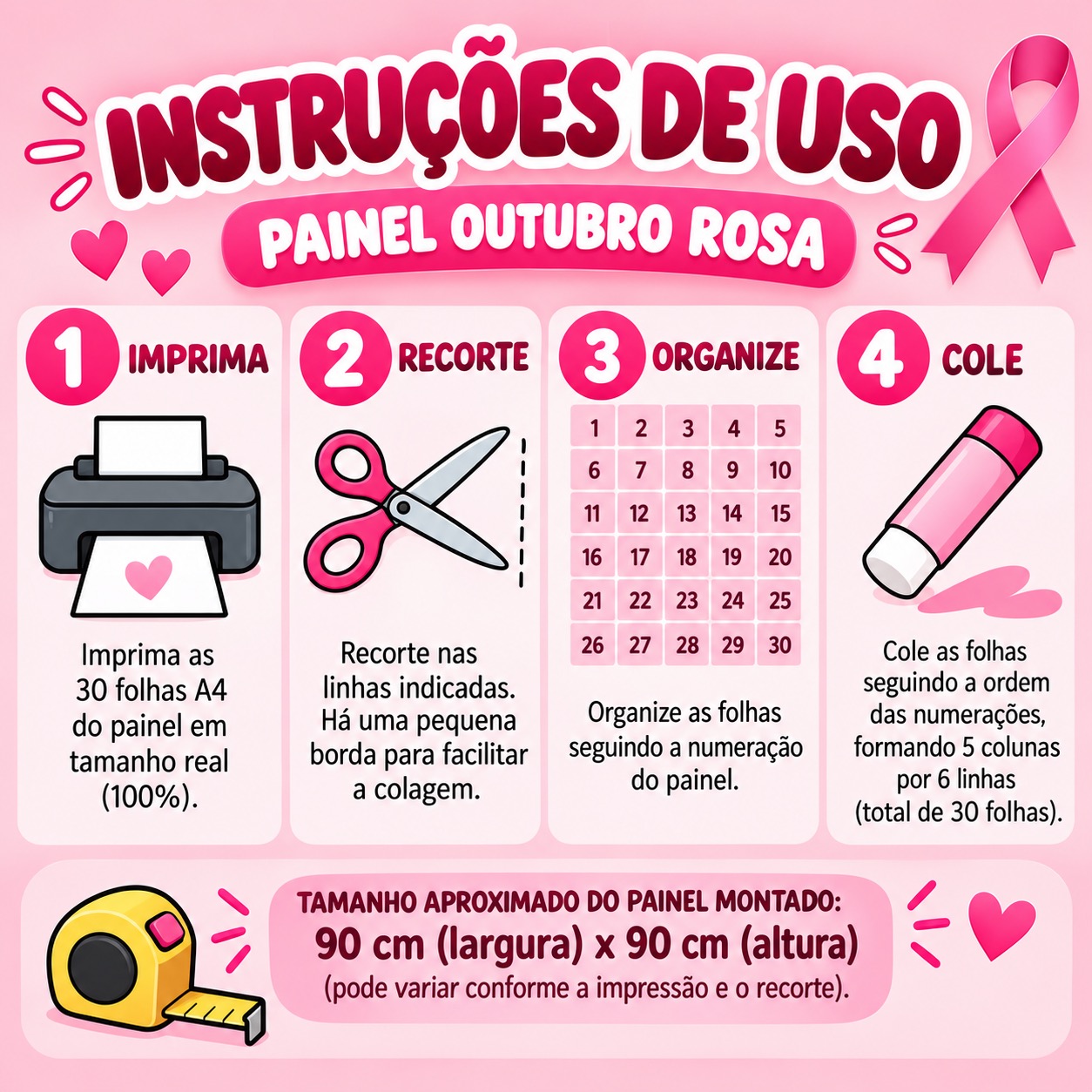 Painel Outubro Rosa para Imprimir – Arquivo PDF — amostra 3: Transforme qualquer espaço com um lindo Painel Outubro Rosa ,… Painel Outubro Rosa para Imprimir – Arquivo PDF — amostra 3: Transforme qualquer espaço com um lindo Painel Outubro Rosa ,…