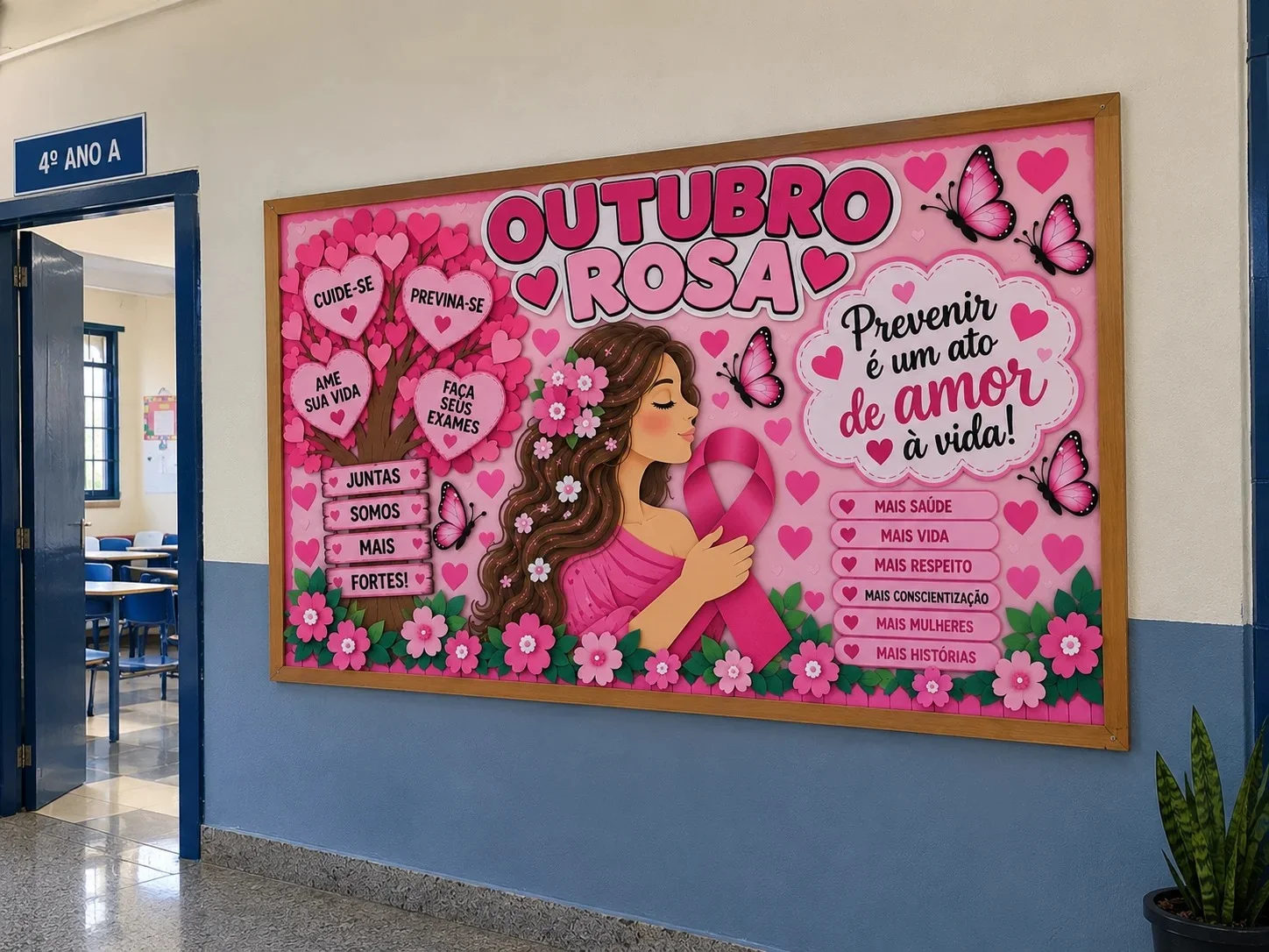 Painel Outubro Rosa para Imprimir – Decoração Escolar! — amostra 2: 🌷 Adquira agora seu Mural Outubro Rosa e prepare uma…