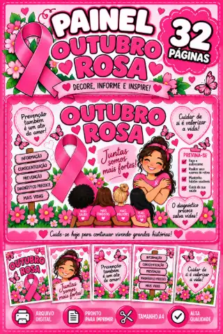 Painel Outubro Rosa PDF — capa do material