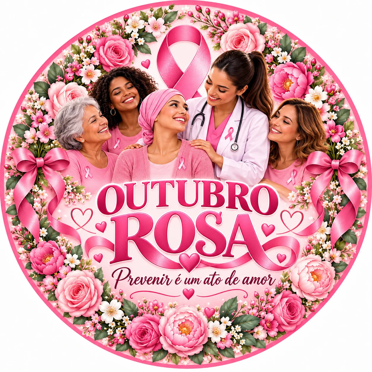 PAINEL OUTUBRO ROSA Redondo |80x80 cm pronto para imprimir — capa do material