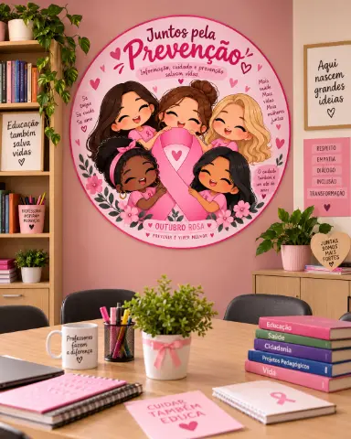 Painel outubro rosa — capa do material