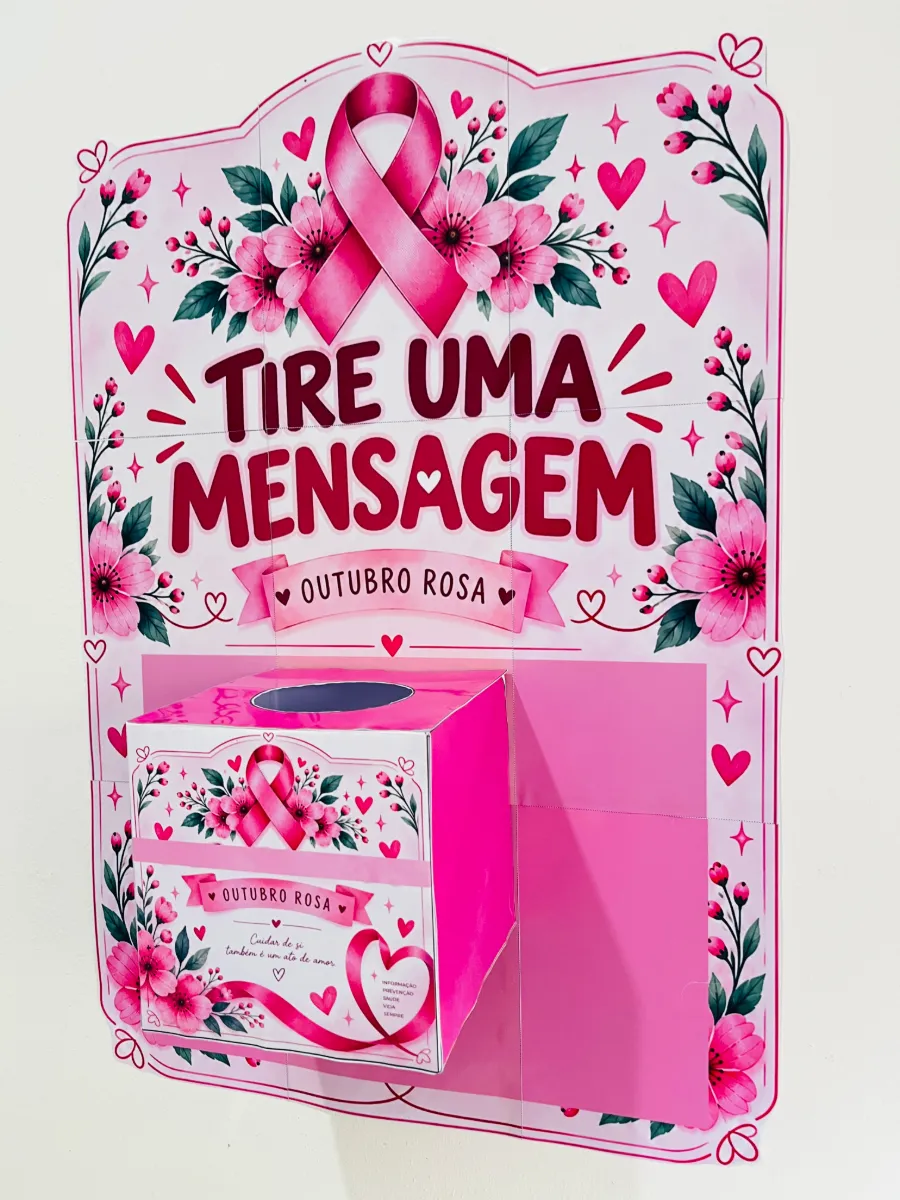 PAINEL OUTUBRO ROSA -UM PEQUENO GESTO, UMA GRANDE MENSAGEM! — amostra 1: Que tal transformar o Outubro Rosa em uma…