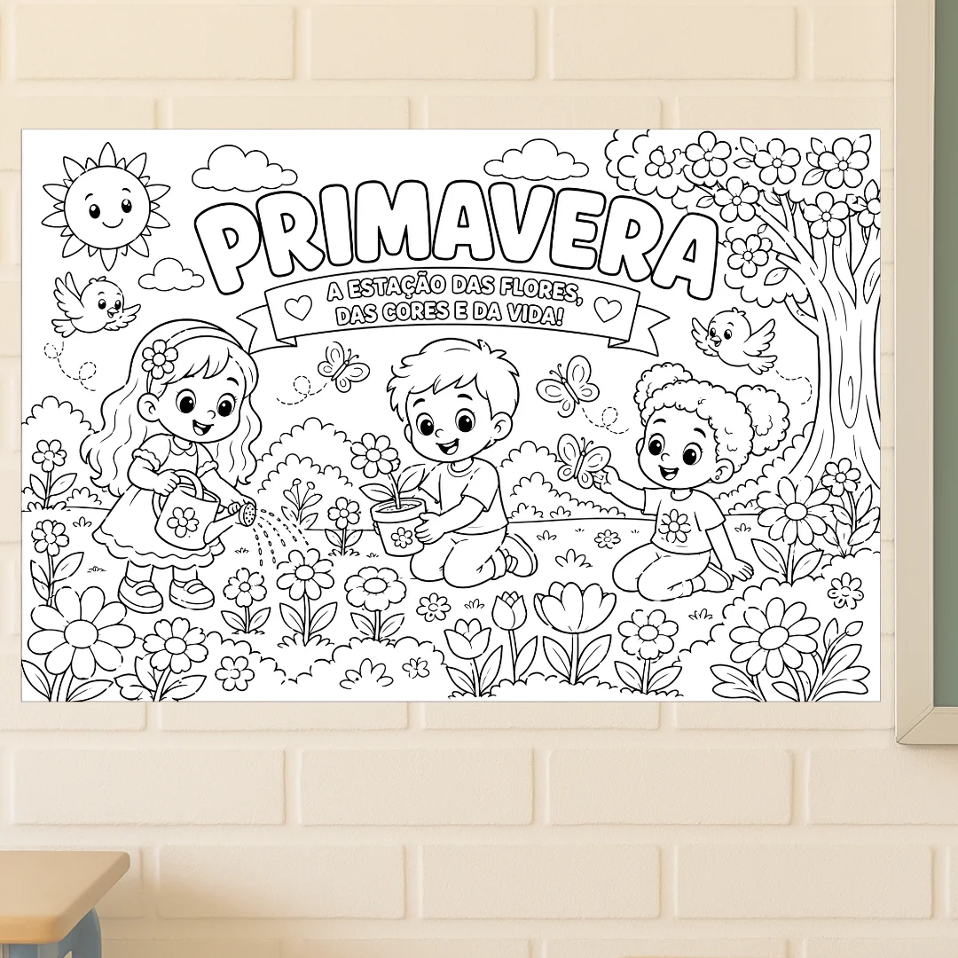 Painel para colorir Primavera (8 ou 18 folhas) + Atividade Individual — amostra 1: Objetivos Pedagógicos Painel para colorir Primavera (8 ou 18 folhas) + Atividade Individual — amostra 1: Objetivos Pedagógicos