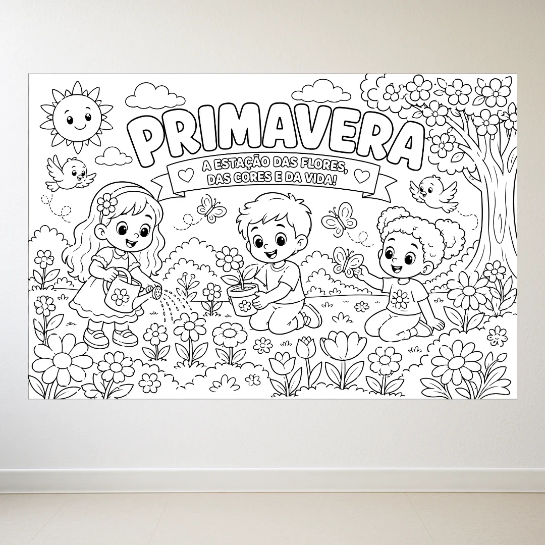 Painel para colorir Primavera (8 ou 18 folhas) + Atividade Individual — amostra 2: Conteúdo e Formato Painel para colorir Primavera (8 ou 18 folhas) + Atividade Individual — amostra 2: Conteúdo e Formato