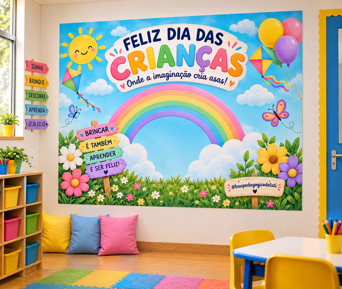 Painel para Fotos Dia das Crianças- 18 Folhas A4 PDF — amostra 4: Alta resolução para impressão