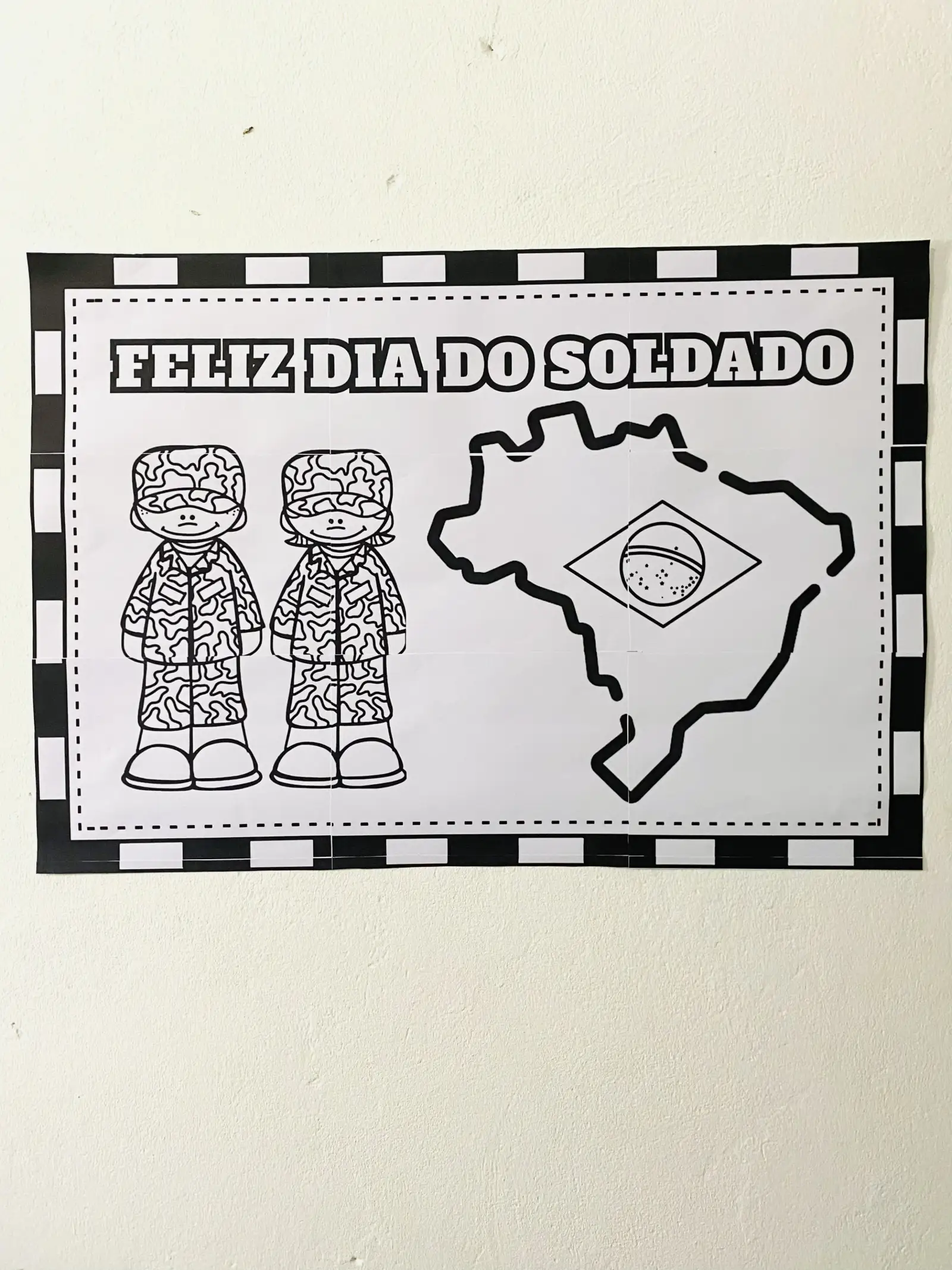 Painel para Pintura Coletiva — Dia do Soldado — amostra 2: Uma proposta especial para trabalhar o Dia do Soldado de forma…