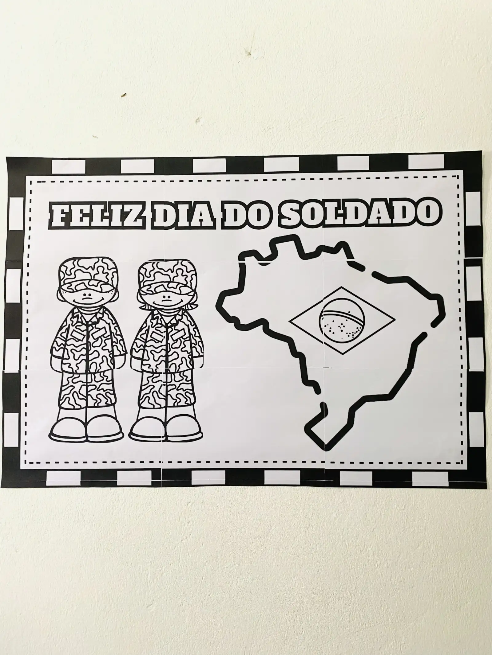 Painel para Pintura Coletiva — Dia do Soldado — amostra 5: Uma proposta especial para trabalhar o Dia do Soldado de forma…