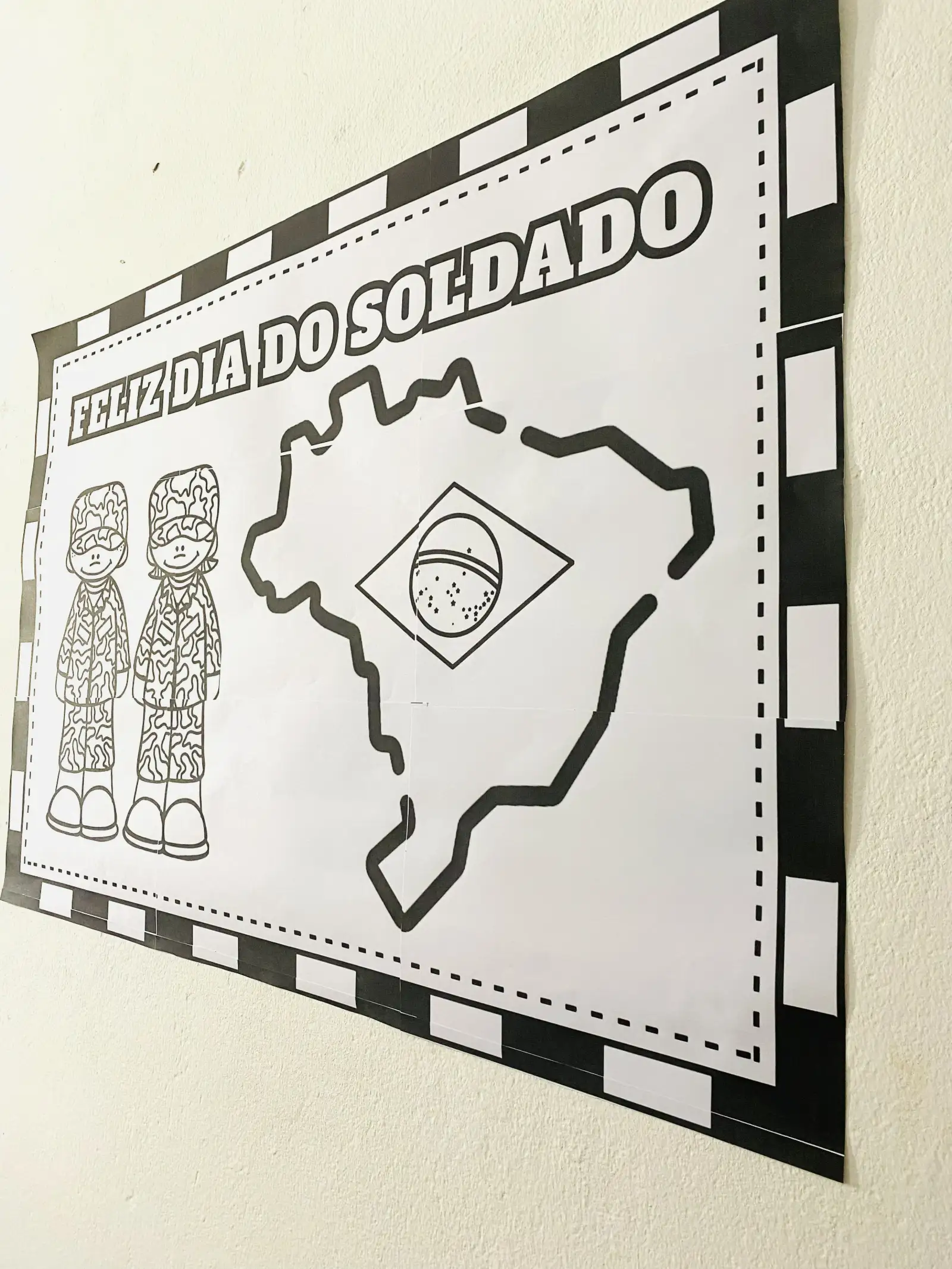 Painel para Pintura Coletiva — Dia do Soldado — amostra 6: Uma proposta especial para trabalhar o Dia do Soldado de forma…