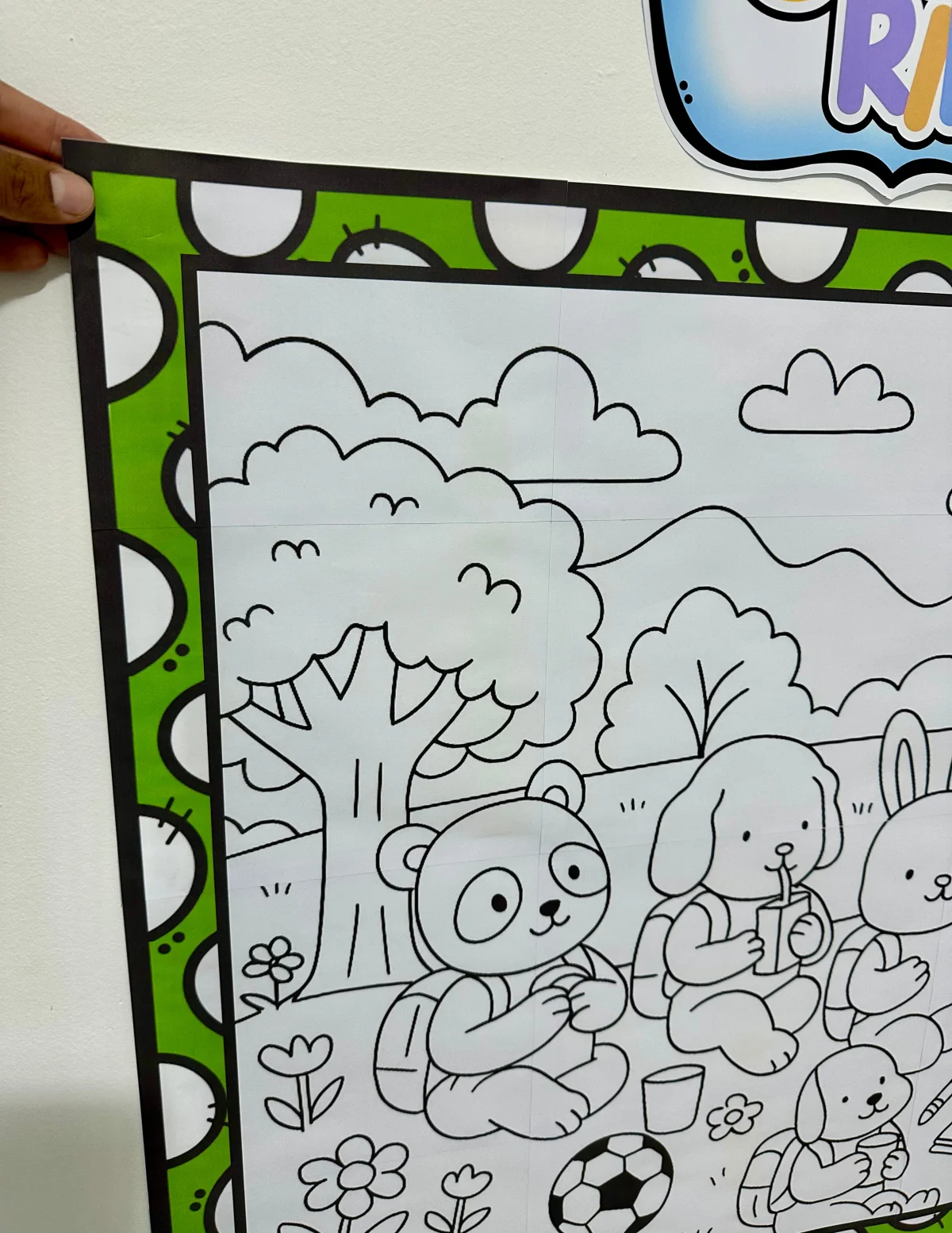 Painel para Pintura Coletiva – PDF para Imprimir — amostra 1: O que vem no material