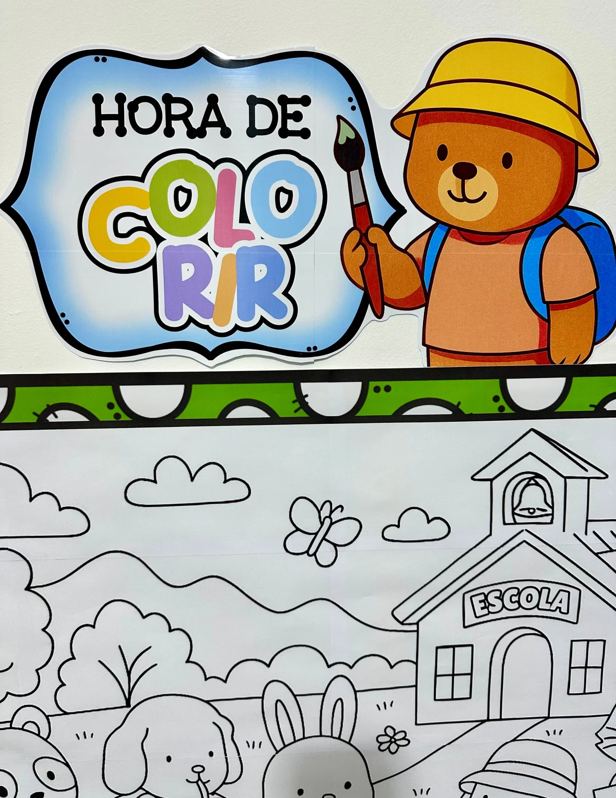 Painel para Pintura Coletiva – PDF para Imprimir — amostra 4: Recurso pedagógico ideal para turmas da Educação Infantil e…