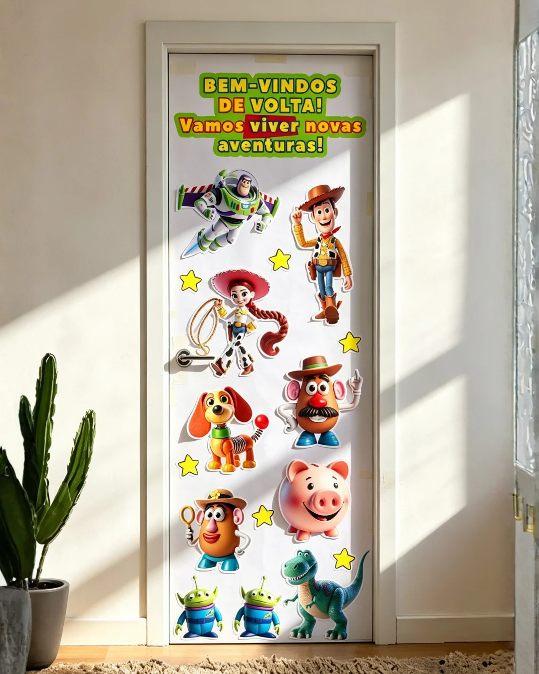 PAINEL PARA PORTA – BEM-VINDOS DE VOLTA | TOY STORY — capa do material