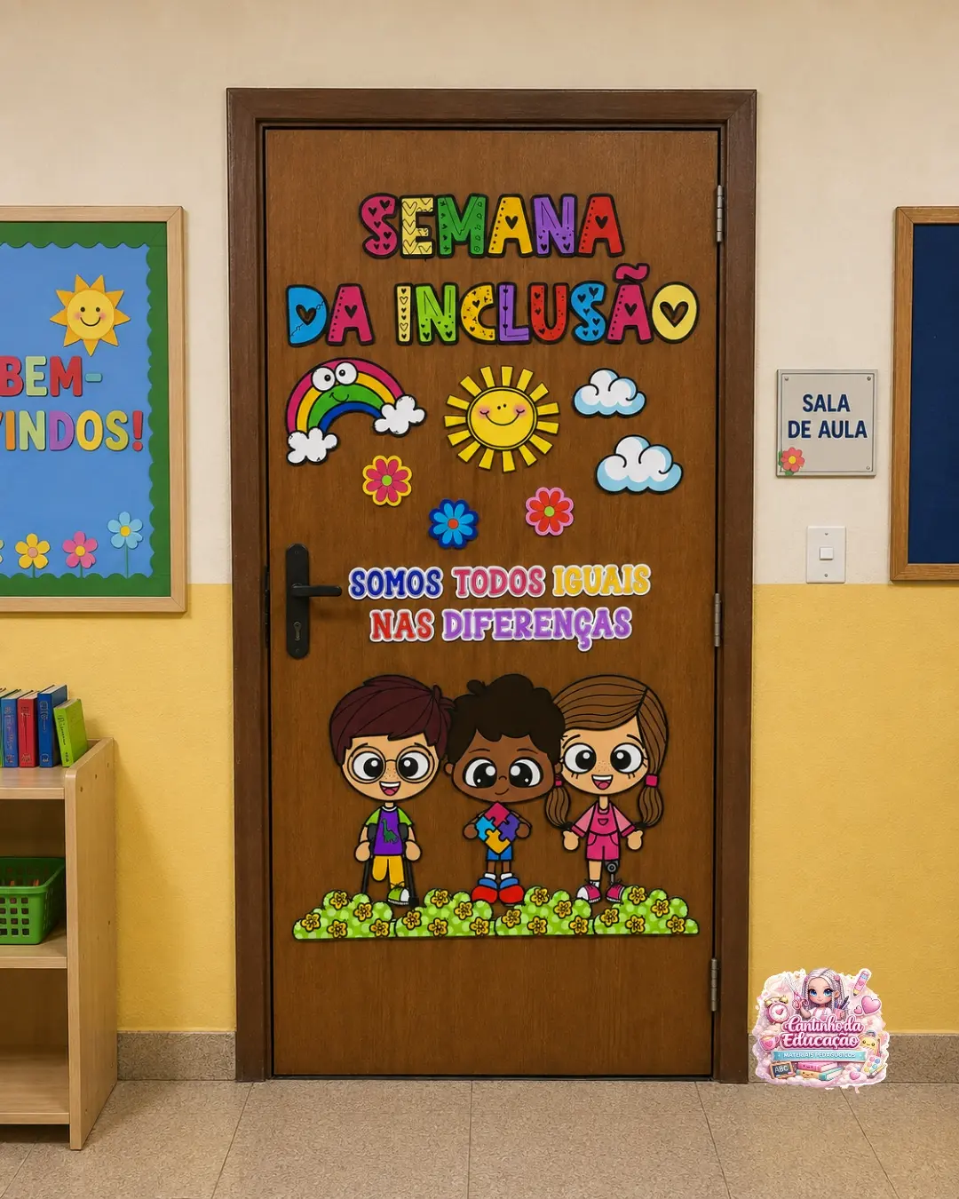 Painel para porta – semana da inclusão – PDF para Imprimir — Datas comemorativas para Educação Infantil: Um painel lindo e…