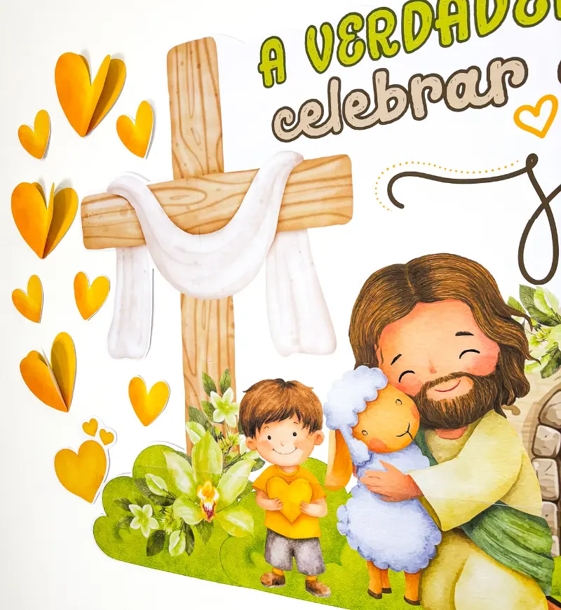 Painel Páscoa Cristã: A Verdadeira Páscoa para Imprimir — amostra 3: Como usar em sala de aula