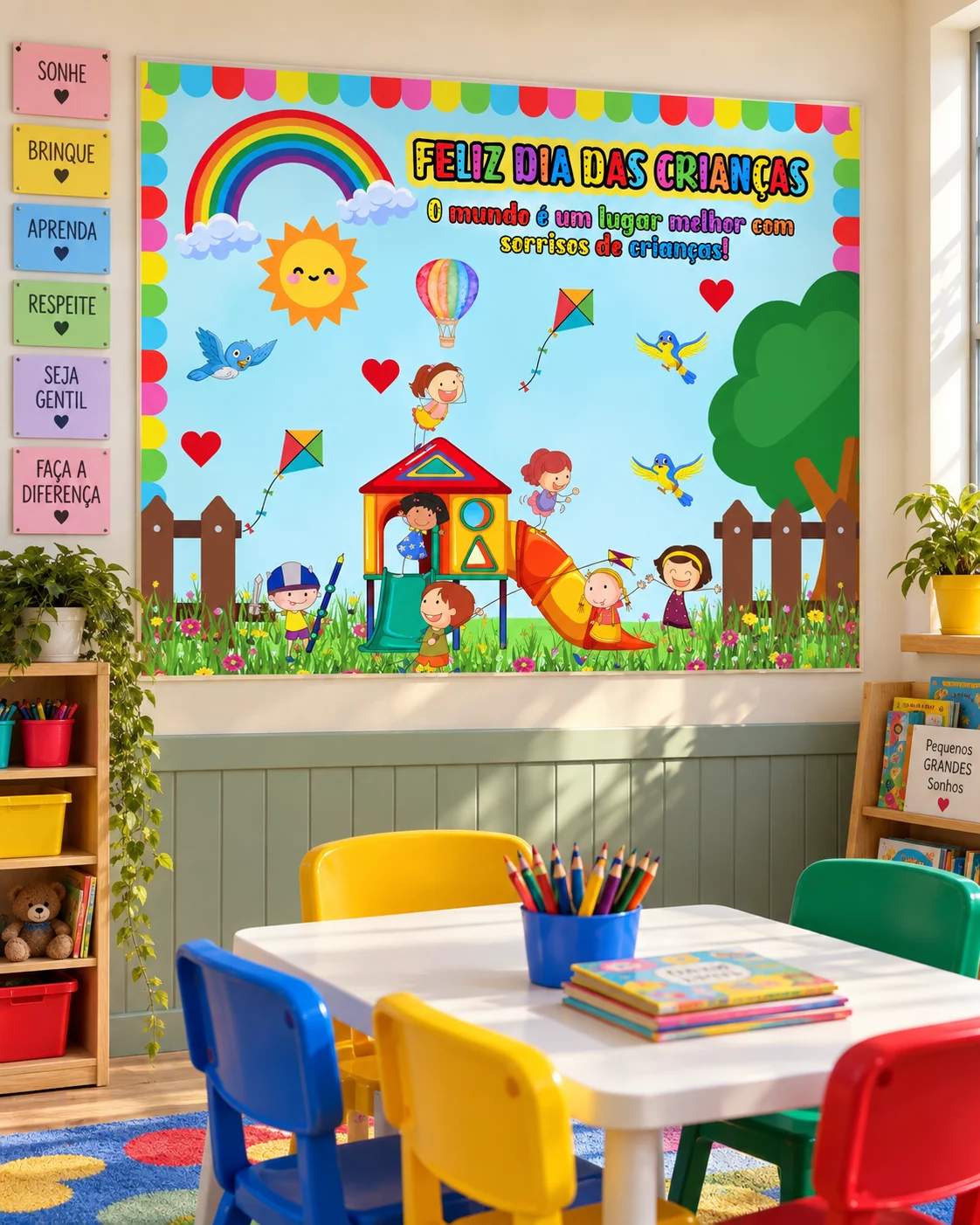PAINEL PEDAGÓGICO AMPLIADO DIA DAS CRIANÇAS — Datas comemorativas para Educação Infantil: Deixe a sua sala de aula ainda…