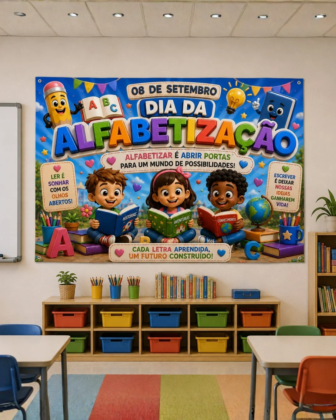 PAINEL PEDAGÓGICO – DIA DA ALFABETIZAÇÃO — capa do material